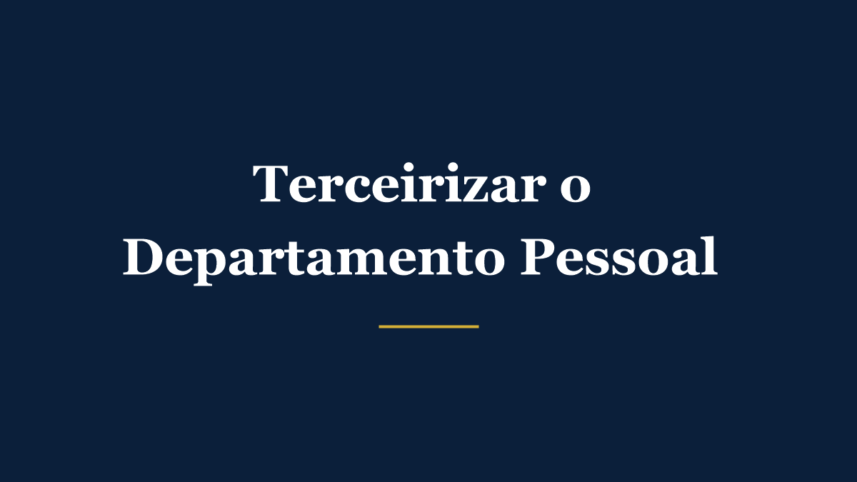 Ilustração representando a terceirização do departamento pessoal, com documentos, calculadora e equipe de RH